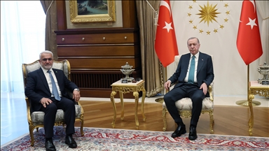 Cumhurbaşkanı Erdoğan, HÜDA PAR Genel Başkanı Yapıcıoğlu'nu kabul etti
