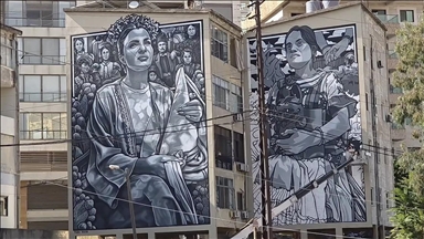 Meksikalı sanatçı, "Lübnan ile ülkesinin dostluğunu", Beyrut duvarlarına resmetti