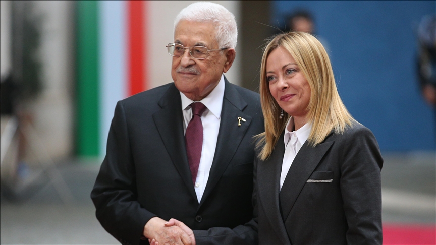 Palestinian president, Italian premier discuss Gaza ceasefire, two-state solution