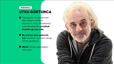 Mizah yazarı Utku Gürtunca, sahneye çıkışını ve yer aldığı projeleri AA'ya anlattı