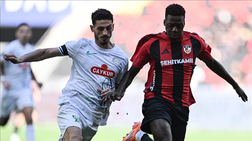 Gaziantep FK-Çaykur Rizespor müsabakası beraberlikle sona erdi