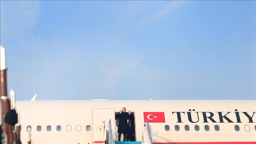 Le président turc arrive en Azerbaïdjan pour assister à la cérémonie de la Journée de la Victoire