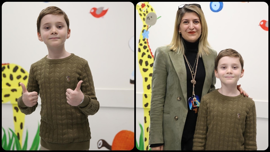 Lösemi hastası 9 yaşındaki Taha Mert bir yıllık hastane tedavisiyle sağlığına kavuştu