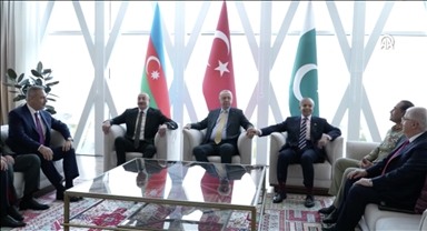 دیدار اردوغان، علی‌اف و شریف در باکو