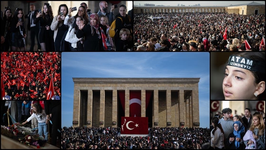 Anıtkabir'de ziyaretçi akını