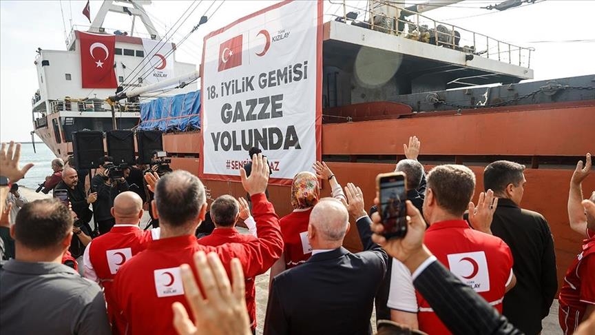 Türkiye sends 18th 'Goodness Ship' carrying winter aid, food supplies for Gaza
