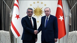 Turkish President Erdogan welcomes newly elected TRNC president in Ankara