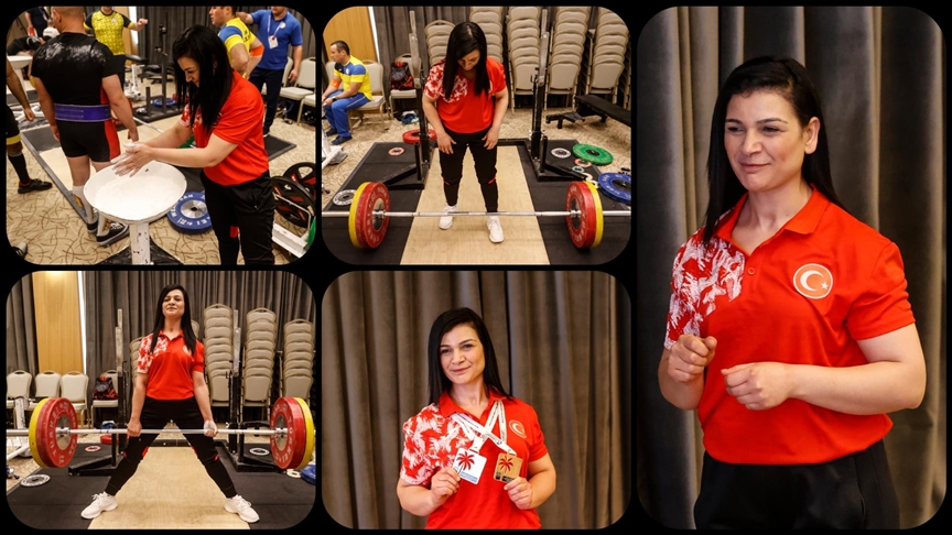 Görme engelli halterci Gülistan'ın Mersin'de aldığı 2 madalya sevincini katladı