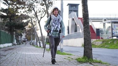 From UK to Istanbul: British activist completing 6.5-month walk to raise aid for Palestinians