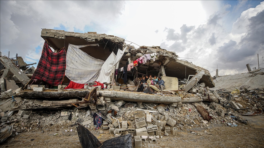 Tents sheltering displaced civilians flooded in Gaza’s Khan Younis after heavy rain