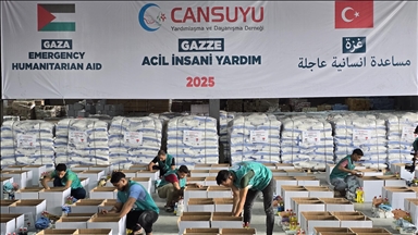 جمعية "جانصويو" التركية ترسل 400 طن من المساعدات إلى غزة