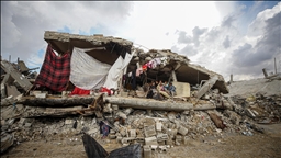 Tents sheltering displaced civilians flooded in Gaza’s Khan Younis after heavy rain