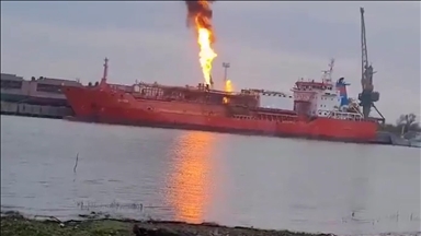 В украинском порту Измаил продолжается пожар на судне под турецким флагом «ORINDA»