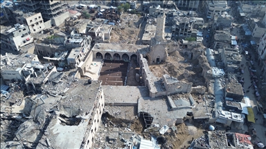Xhamia e madhe "Omari" në Gaza e lënë në rrënoja