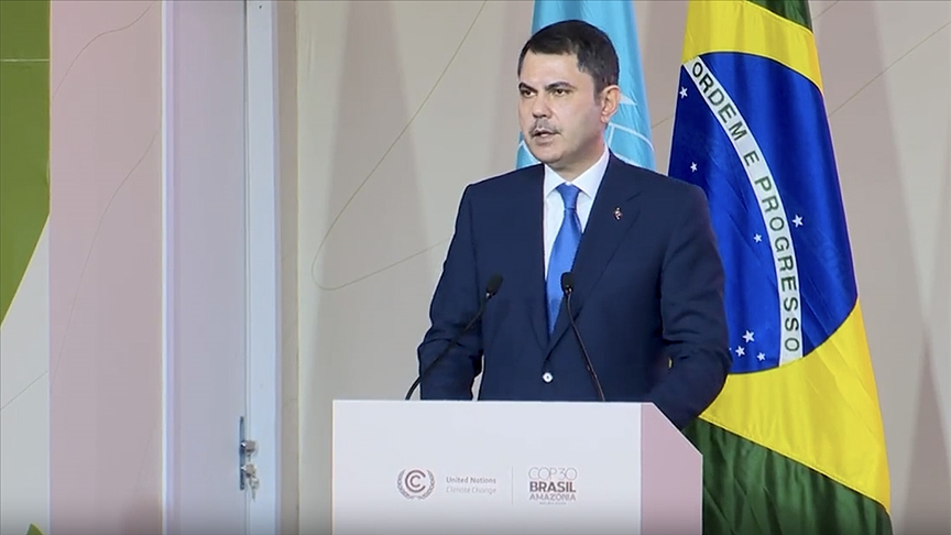 Bakan Kurum, Ulusal Katkı Beyanı ile "iklime dirençli bir gelecek" amaçladıklarını bildirdi