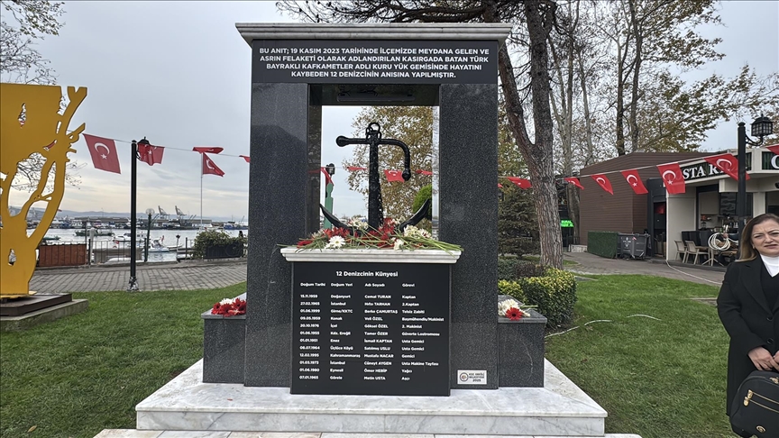 Zonguldak\'ta fırtına nedeniyle batan gemideki mürettebatın ismi anıtta yaşatılacak