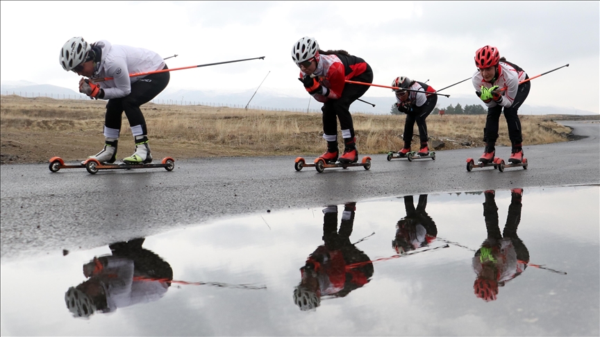 Milli sporcular, olimpiyatlara ve uluslararası müsabakalara asfaltta hazırlanıyor