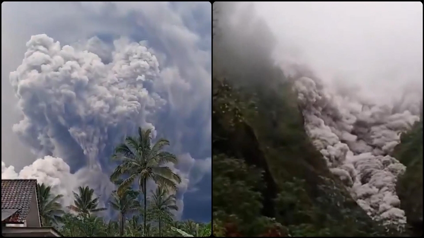 Endonezya'da Semeru Yanardağı'ndaki patlama nedeniyle alarm seviyesi en yüksek düzeye çıkarıldı