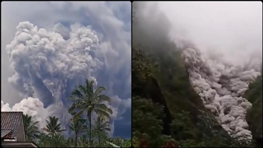 После взрыва на вулкане Семеру в Индонезии объявлен максимальный уровень тревоги