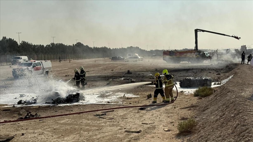 Türk heyeti Dubai Airshow\'daki uçak kazasına tanıklık etti