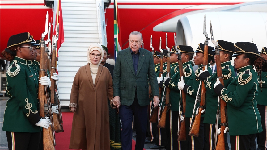 Turkish president arrives in Johannesburg to attend G20 leaders’ summit