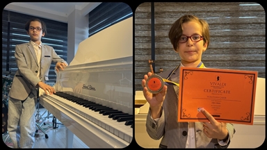 Samsunlu "mutlak kulak" Yusufhan'a 10 yaşında İngiltere'den lise diploması