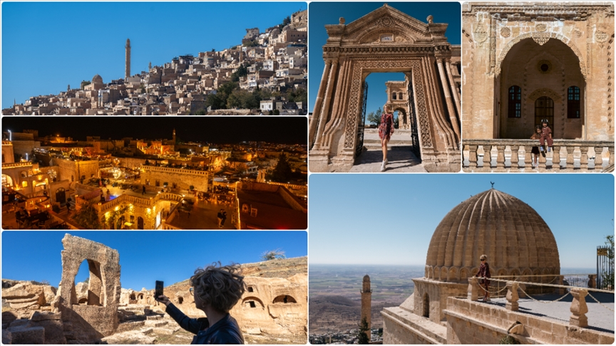 Mardin’in tarihi yapıları turistlerin uğrak noktası oluyor