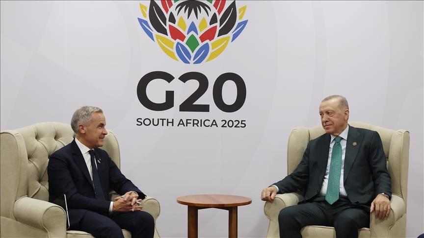 Turkish president meets Canadian, Ethiopian leaders during G20 gathering in South Africa