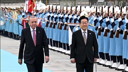 استقبال رسمی اردوغان از رئیس‌جمهور کره جنوبی در آنکارا