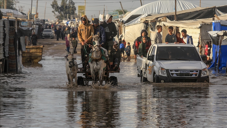 Heavy rains cause partial collapse of Israel’s separation wall in occupied West Bank