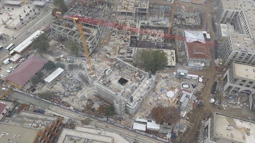 Li Meletiyê mizgefta ku di erdhejan da hilweşiyabû ji nû va tê avakirin