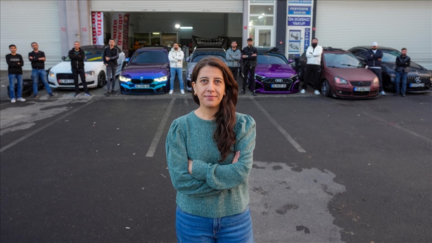 Modifiye ustası kadın Diyarbakır'daki otomobil tutkunlarını tek çatı altında buluşturuyor