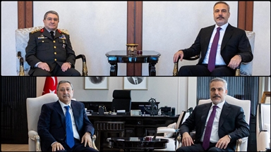 Dışişleri Bakanı Fidan, Genelkurmay Başkanı Bayraktaroğlu ve Azerbaycanlı yetkili Halefov'la görüştü