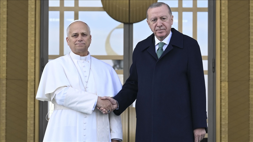 Erdoğan recibe al papa León XIV en Ankara 