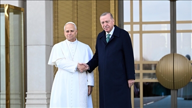 Cumhurbaşkanı Erdoğan, Vatikan Devlet Başkanı Papa 14. Leo'yu resmi törenle karşıladı