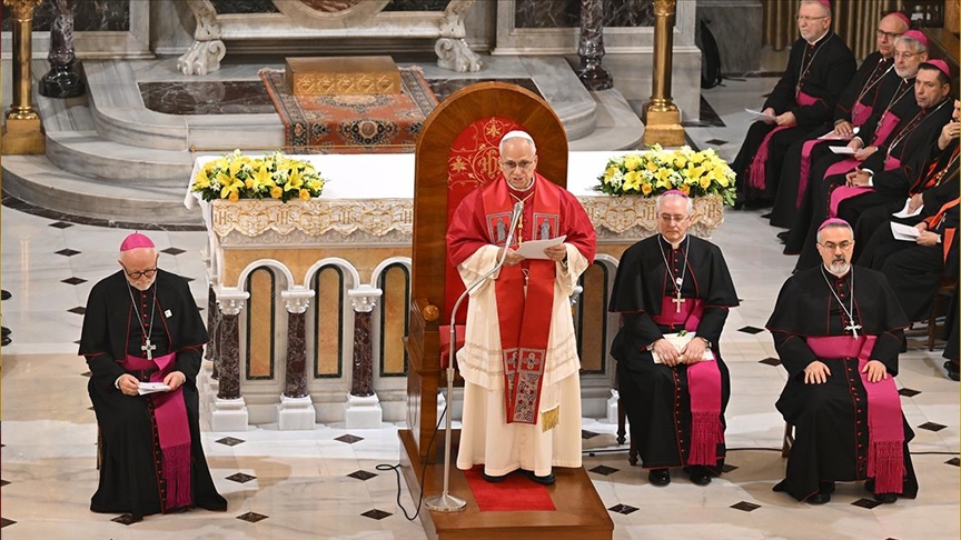 Папата Лав XIV се обрати во католичката црква „Свети Дух“ во Истанбул