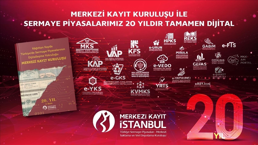 Merkezi Kayıt Kuruluşu ile sermaye piyasaları 20 yıldır tamamen dijital