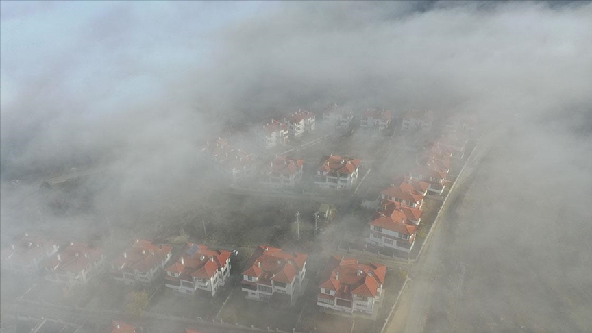 Sisle kaplanan Kastamonu havadan görüntülendi