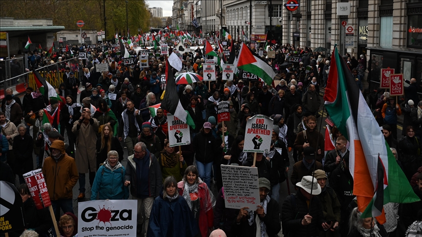 Thousands rally in London to mark International Day of Solidarity with Palestinians