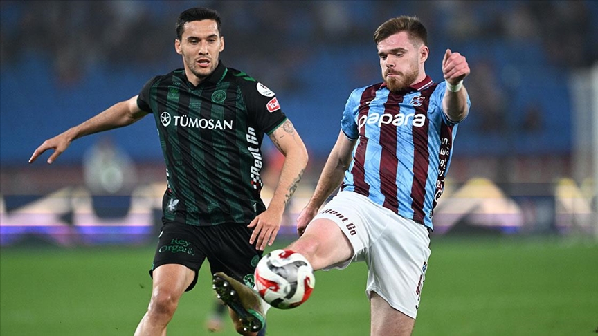 Trabzonspor, Konyaspor'u yenerek zirve yarışını sürdürdü