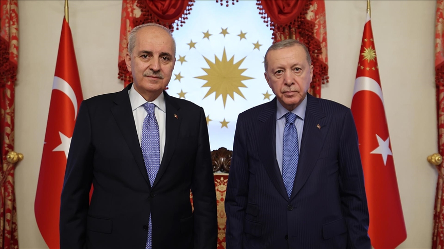 Cumhurbaşkanı Erdoğan, TBMM Başkanı Kurtulmuş'u kabul etti