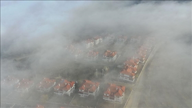 Sisle kaplanan Kastamonu havadan görüntülendi