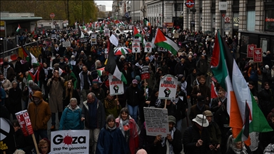 Thousands rally in London to mark International Day of Solidarity with Palestinians