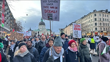 ستوكهولم.. المئات يحتجون على انتهاك إسرائيل لاتفاق وقف النار بغزة