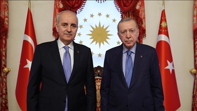 Cumhurbaşkanı Erdoğan, TBMM Başkanı Kurtulmuş'u kabul etti