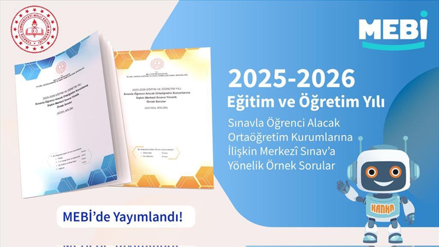 LGS kapsamındaki merkezi sınava yönelik birinci örnek soru kitapçıkları MEBİ'de yayımlandı