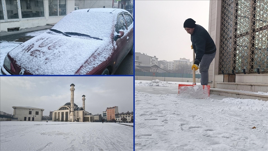 Kars'ta kar etkili oldu