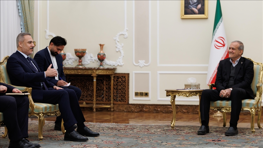 دیدار وزیر خارجه ترکیه با رئیس جمهور ایران