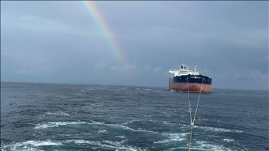 Судно «VIRAT», атакованное в Черном море, отбуксировано к берегам Стамбула