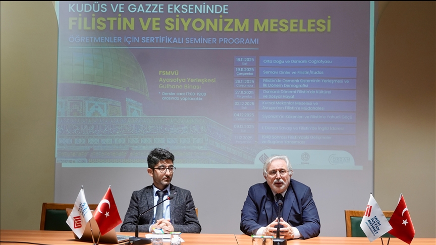 İstanbul'da "Kudüs ve Gazze Ekseninde Filistin ve Siyonizm Meselesi" seminer programı başladı